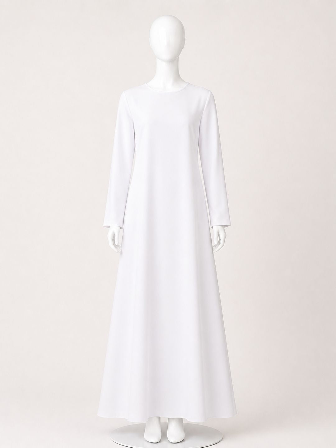 White Solid Full Sleeves Inner Layering for Women