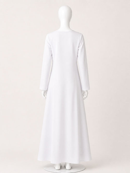 White Solid Full Sleeves Inner Layering for Women
