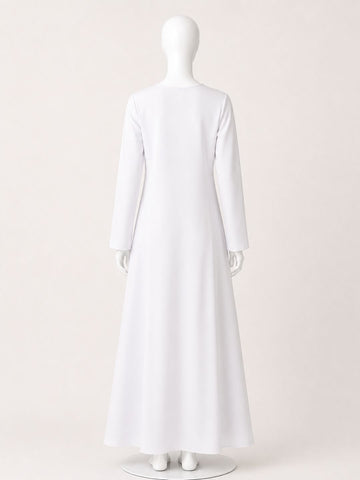 White Solid Full Sleeves Inner Layering for Women