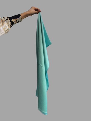 Nabia Cotton Shimmer Greenish Turquoise Solid Hijab