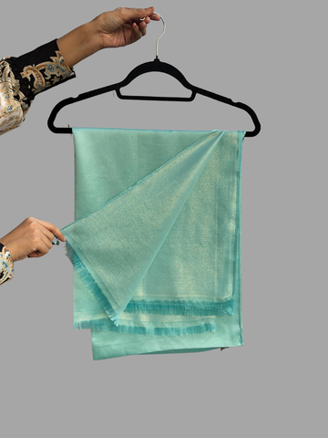 Nabia Cotton Shimmer Greenish Turquoise Solid Hijab