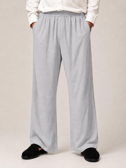 Men’s Solid Light Grey Farsi Pants