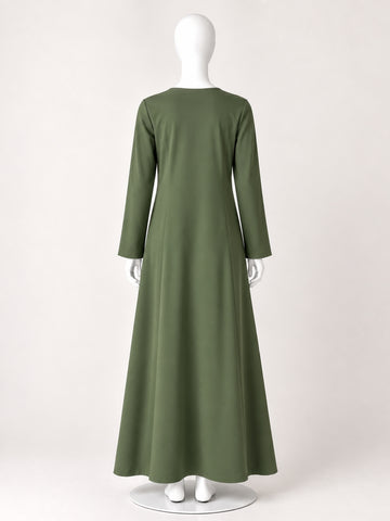 Jade Green Solid Full Sleeves Inner Layering for Women