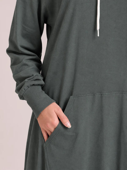 Jersey Hoodie Abaya for Women – Dusty Sage Green Modest Wear