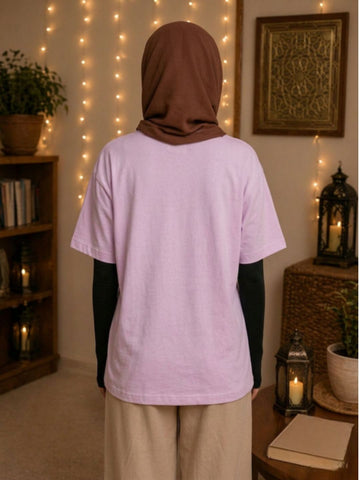 Modest Lavender Sabr T-Shirt for Women