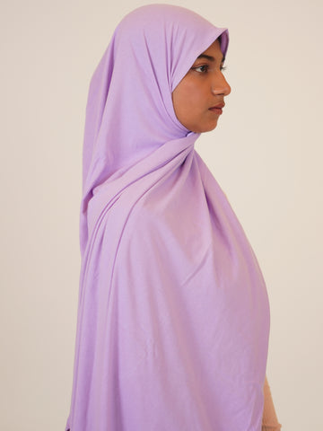 Women's Lavender Solid Viscose Jersey Hijab