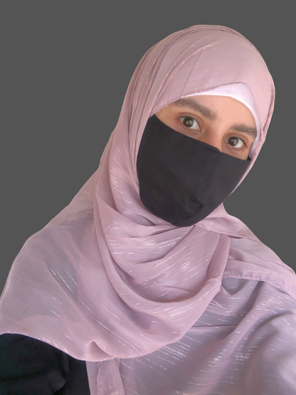 Nabia Lilac Color Chiffon Metallic Shimmer Hijab