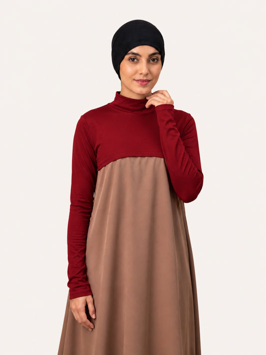 Maroon Neck & Sleeve Extender for Women