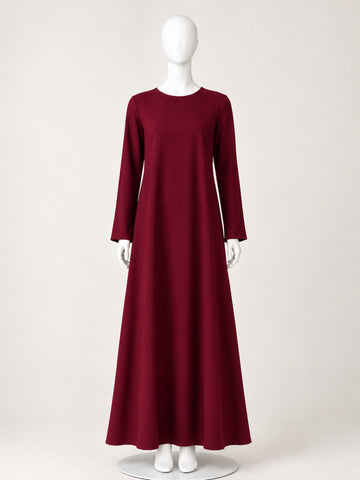Maroon Solid Full Sleeves Inner Layering for Women