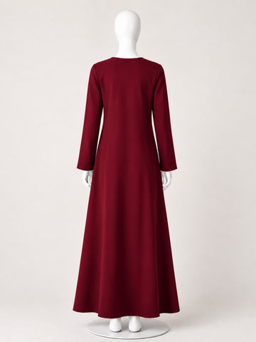 Maroon Solid Full Sleeves Inner Layering for Women