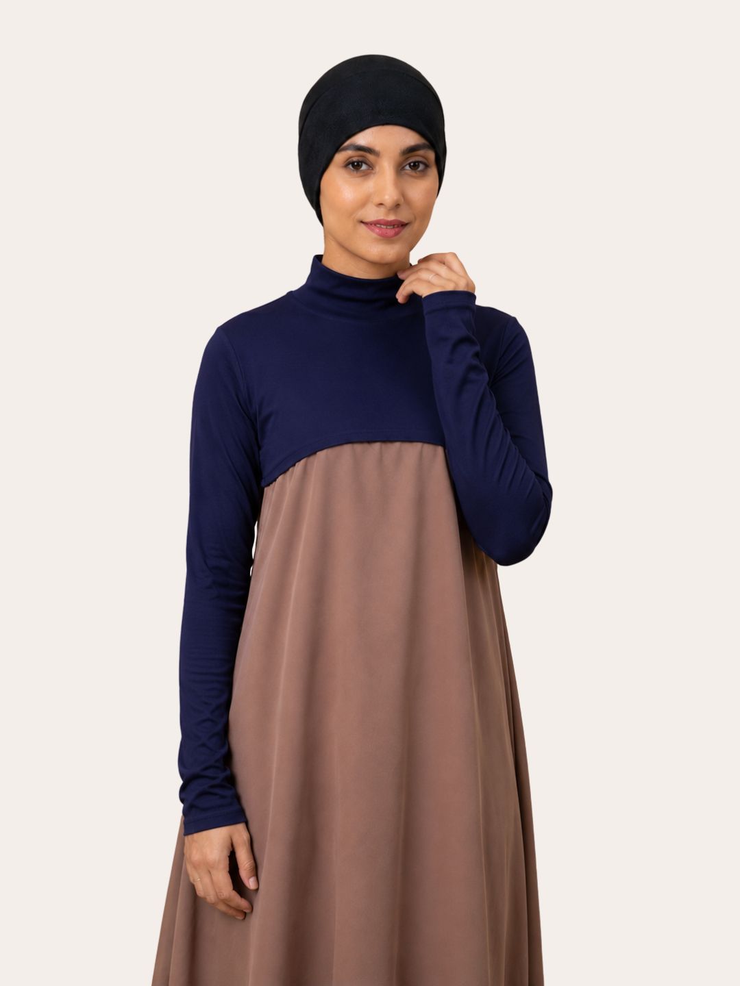 Navy Blue Neck & Sleeve Extender for Women