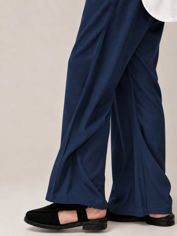 Men’s Solid Navy Blue Farsi Pants