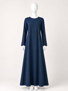 Navy Blue Solid Full Sleeves Inner Layering for Women