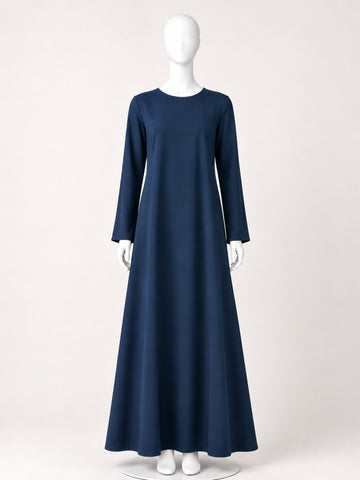 Navy Blue Solid Full Sleeves Inner Layering for Women