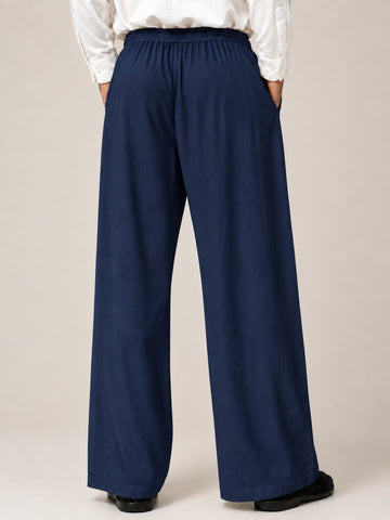 Men’s Solid Navy Blue Farsi Pants