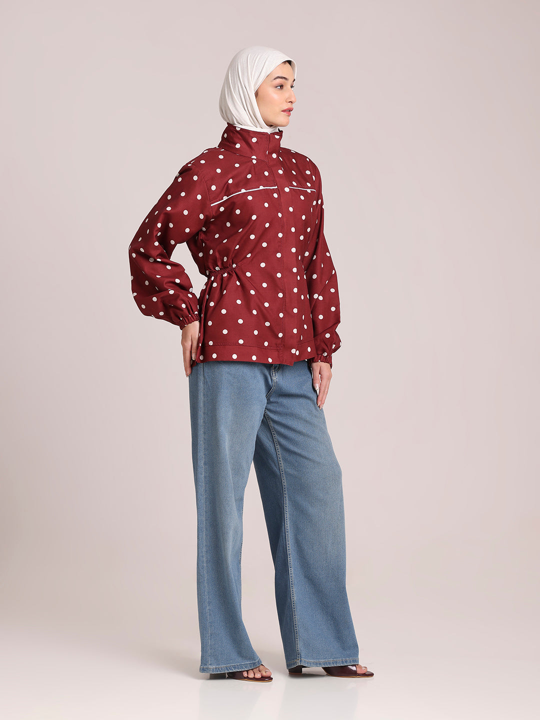 Polka Dot Jacket for Women – Winter Wear