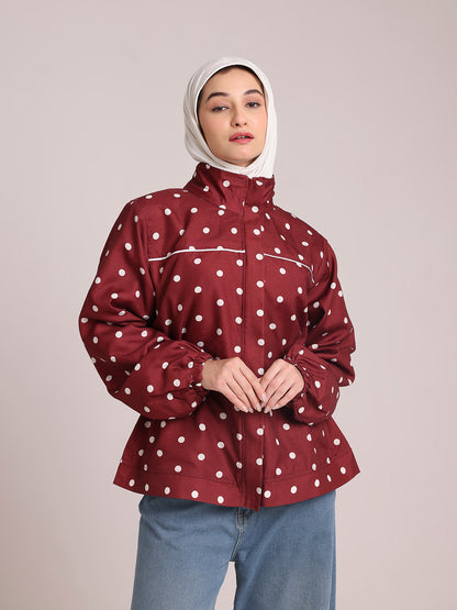 Polka Dot Jacket for Women – Winter Wear