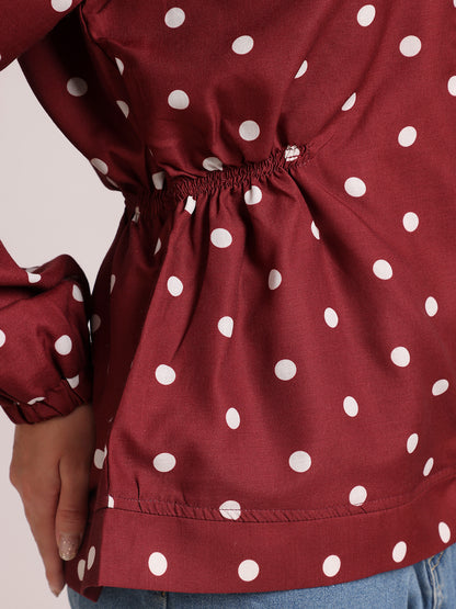 Polka Dot Jacket for Women – Winter Wear