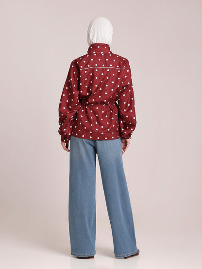 Polka Dot Jacket for Women – Winter Wear