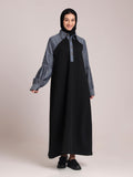 Fleece Denim Dress for Women – Modest Winter Wear