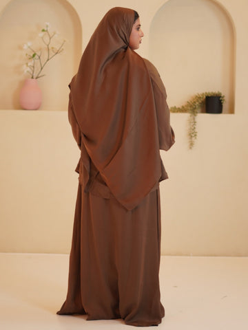 Modest Draped Dress 2 Piece Set with Matching Dupatta