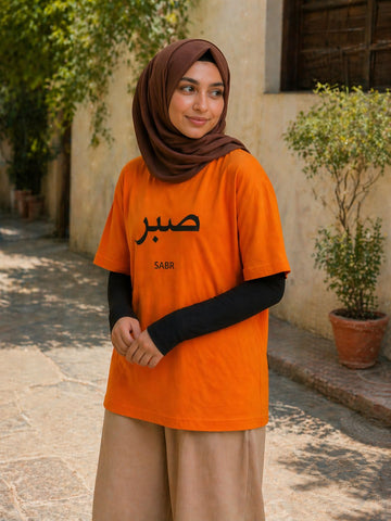 Modest Orange Sabr T-Shirt for Women