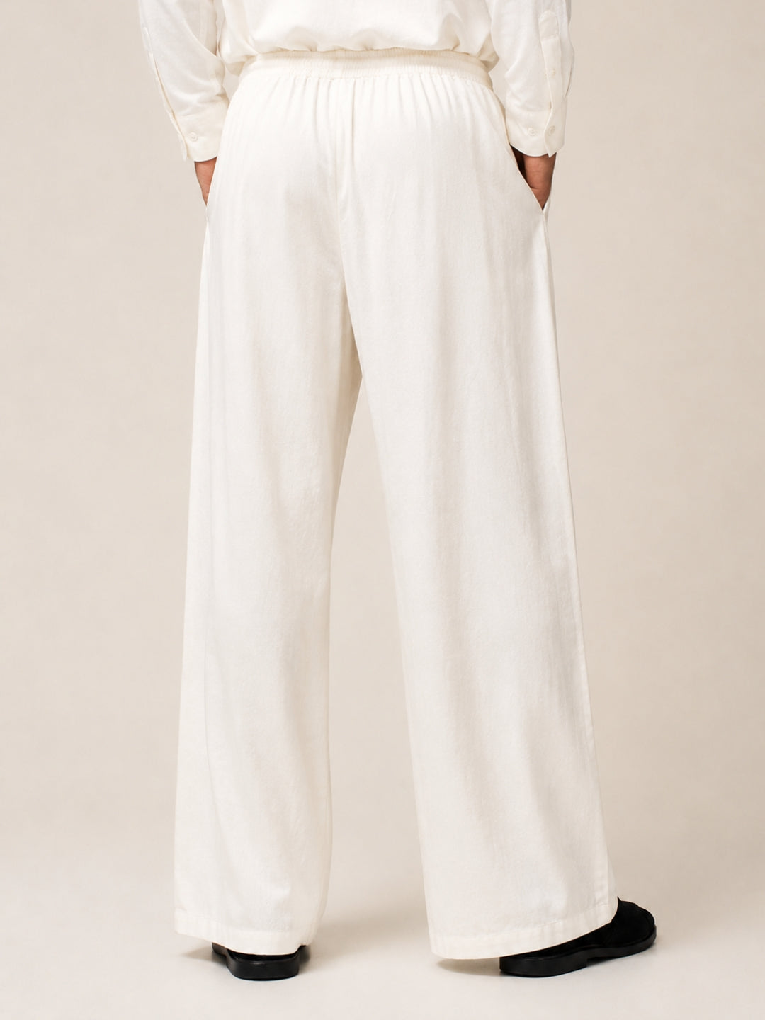Men’s Solid Off White Farsi Pants