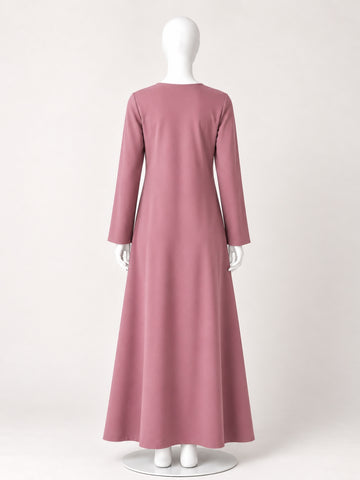 Pink Solid Full Sleeves Inner Layering for Women