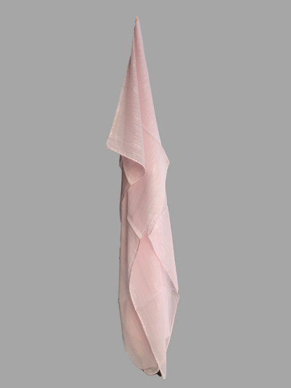 Nabia Pink Chiffon Metallic Shimmer Hijab