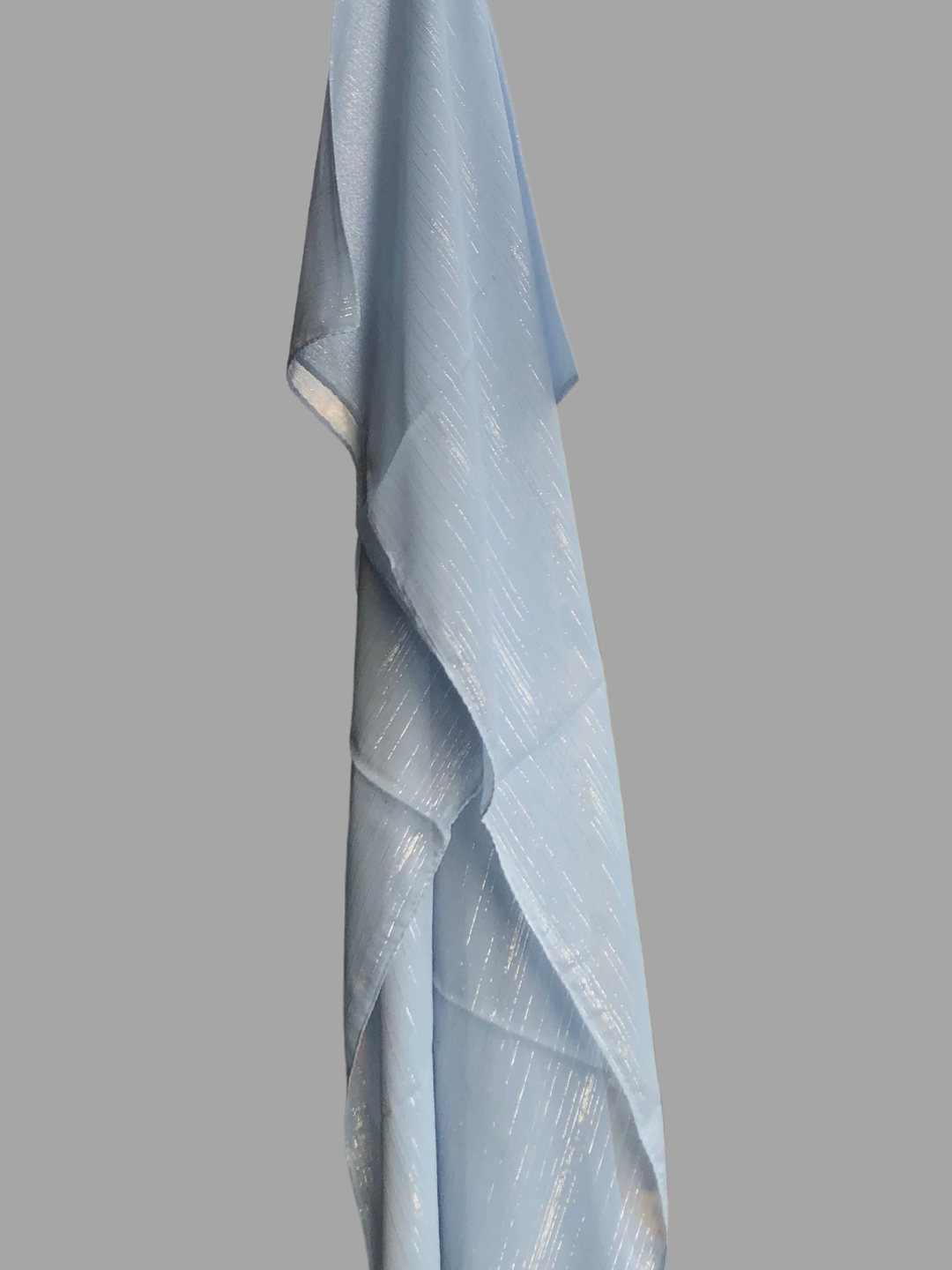 Nabia Sky Blue Chiffon Metallic Shimmer Hijab