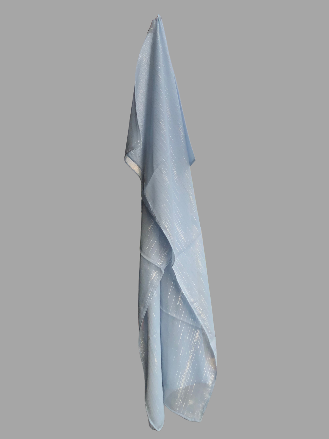 Nabia Sky Blue Chiffon Metallic Shimmer Hijab