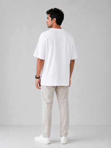 Men’s White "Smile It’s Sunnah" Oversized T-Shirt
