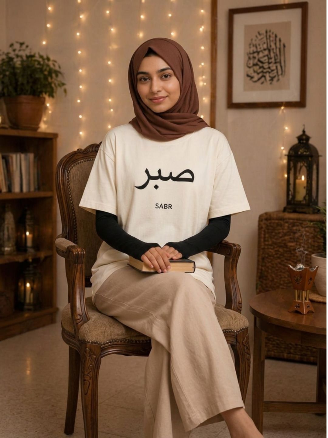 Modest Off White Sabr T-Shirt for Women