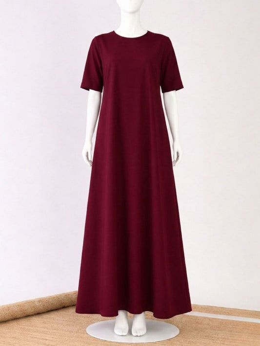 Maroon Half Sleeve Inner Layering for Girls and Women