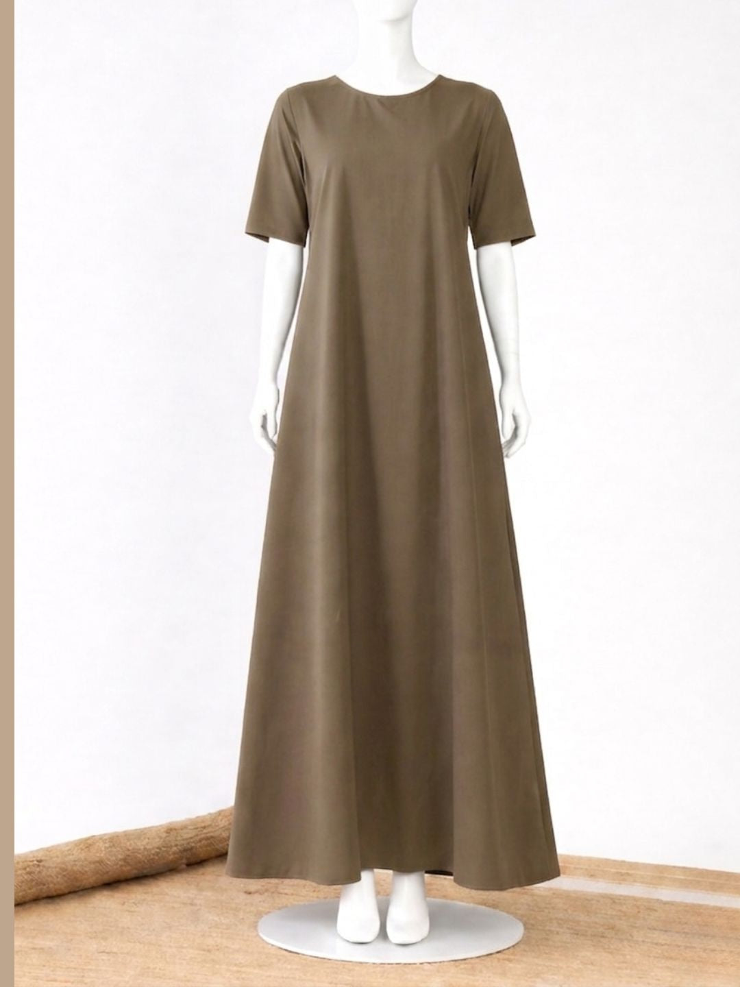 Oat(Khaki) Half Sleeve Inner Layering for Girls and Women
