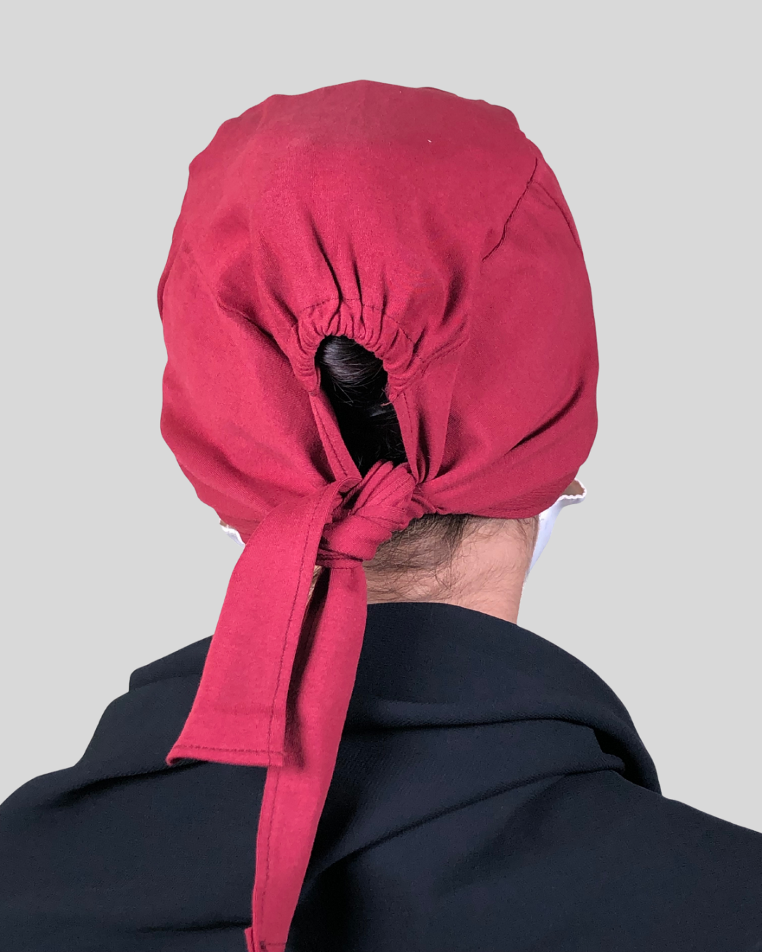 Plain Maroon Turban-style cap Hijab