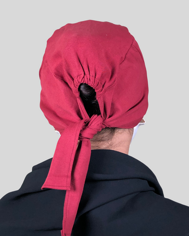 Plain Maroon Turban-style cap Hijab