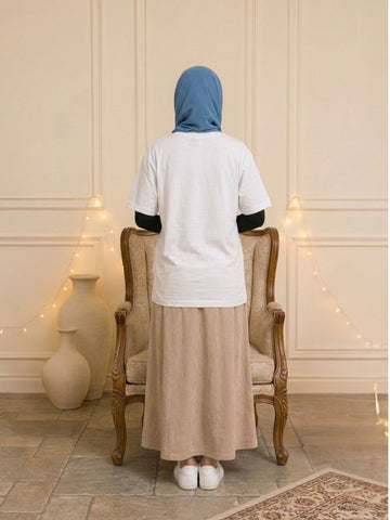 Smile It’s Sunnah Modest White T-Shirt for Women