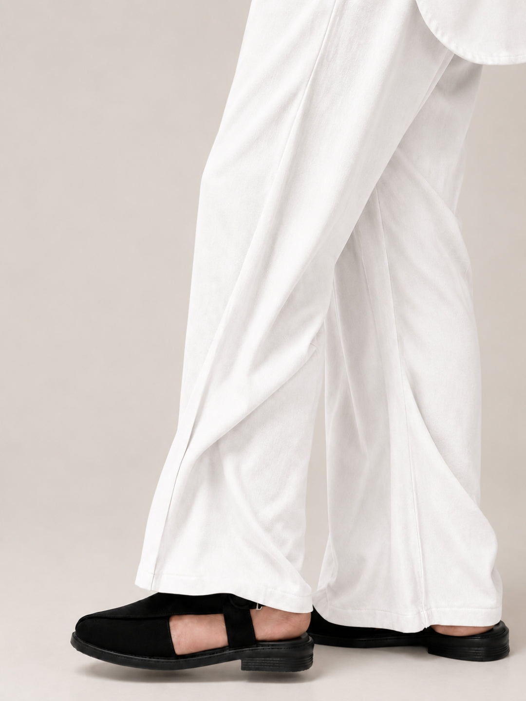 Men’s Solid White Farsi Pants