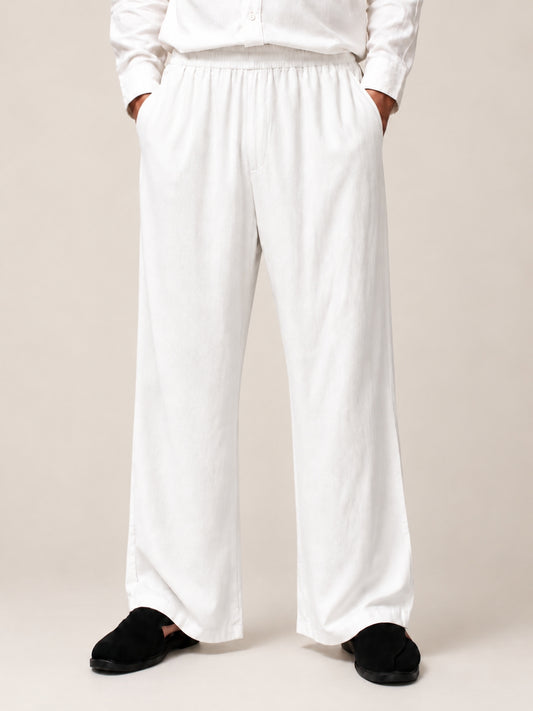 Men’s Solid White Farsi Pants