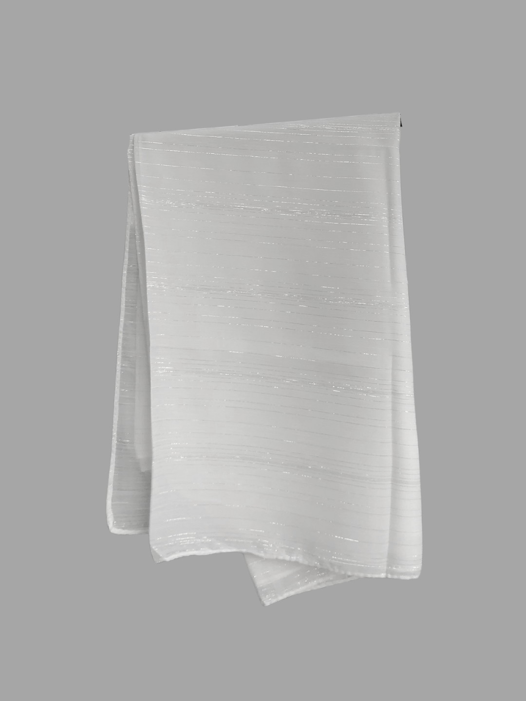 Nabia White Chiffon Metallic Shimmer Hijab