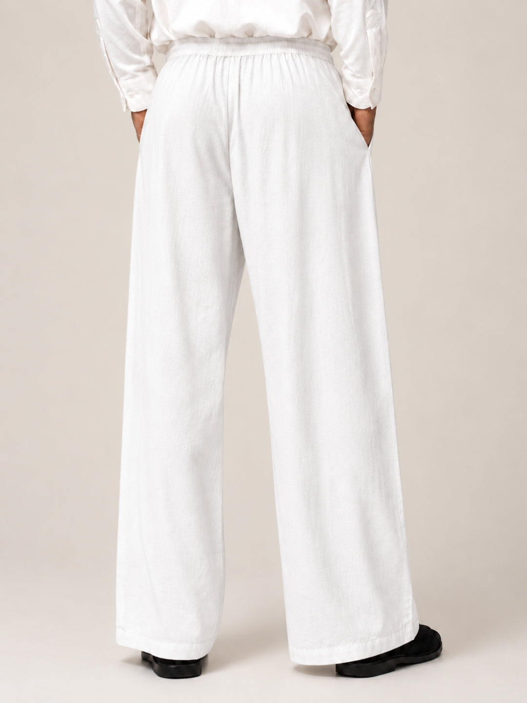 Men’s Solid White Farsi Pants