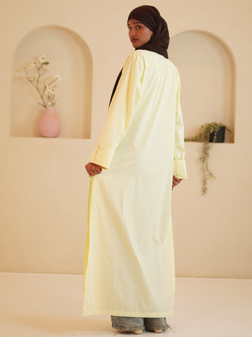 Women's Front Open Solid Shirt Dress