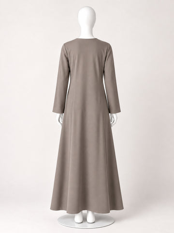 Grey Solid Full Sleeves Inner Layering for Women
