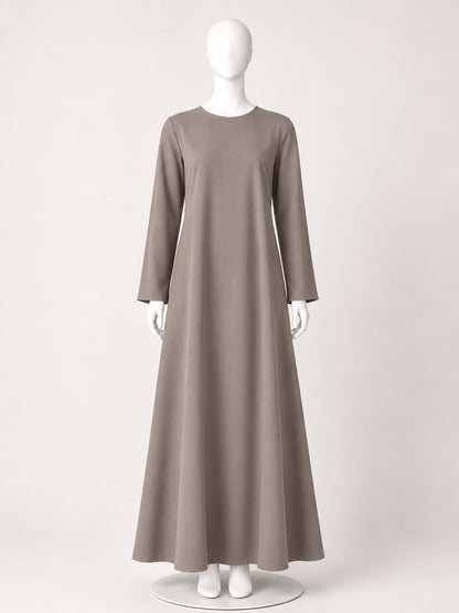 Grey Solid Full Sleeves Inner Layering for Women