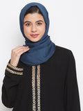 Nabia Women Grey Solid Rayon Hijab
