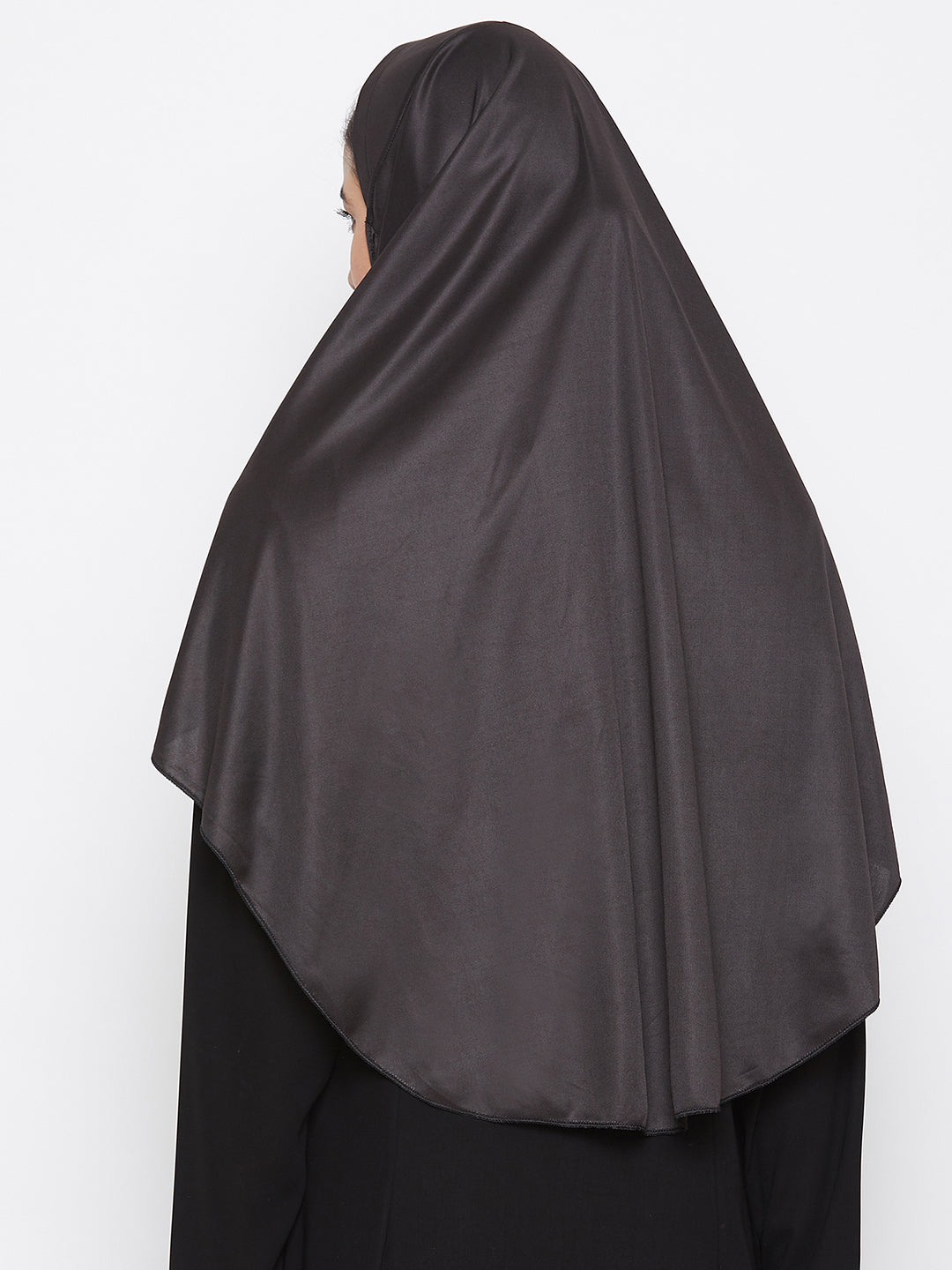 Nabia Women Black Solid Casual Khimar Hijab
