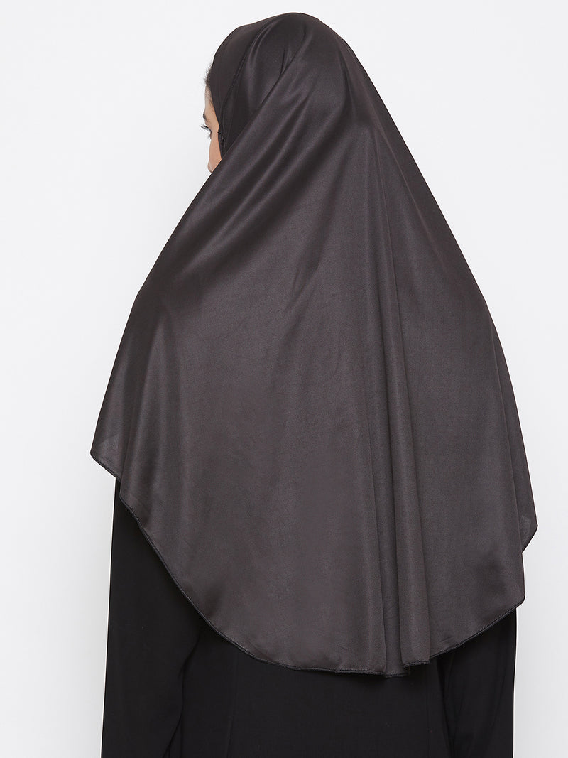 Nabia Women Black Solid Casual Khimar Hijab