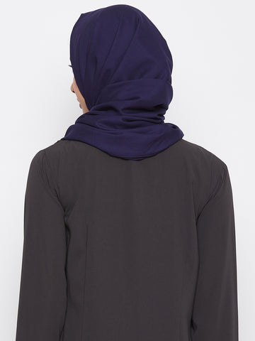 Nabia Women Blue Solid Rayon Hijab